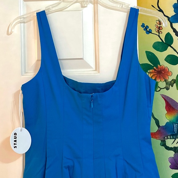 NWT Staud Wells Mini Dress Island Blue - Picture 14 of 16